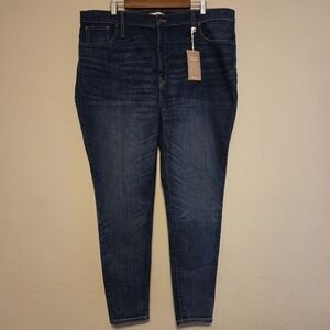 Madewell Women’s 10" High-Rise Skinny Jeans Size 36 Dark Wash Made in Mexico NWT